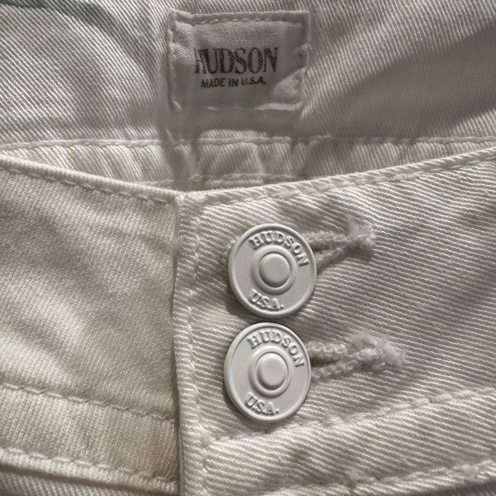 NWT Hudson Signature 19” Leg White Bootcut 98% Cotton Denim Jeans Size 27 - Picture 10 of 11